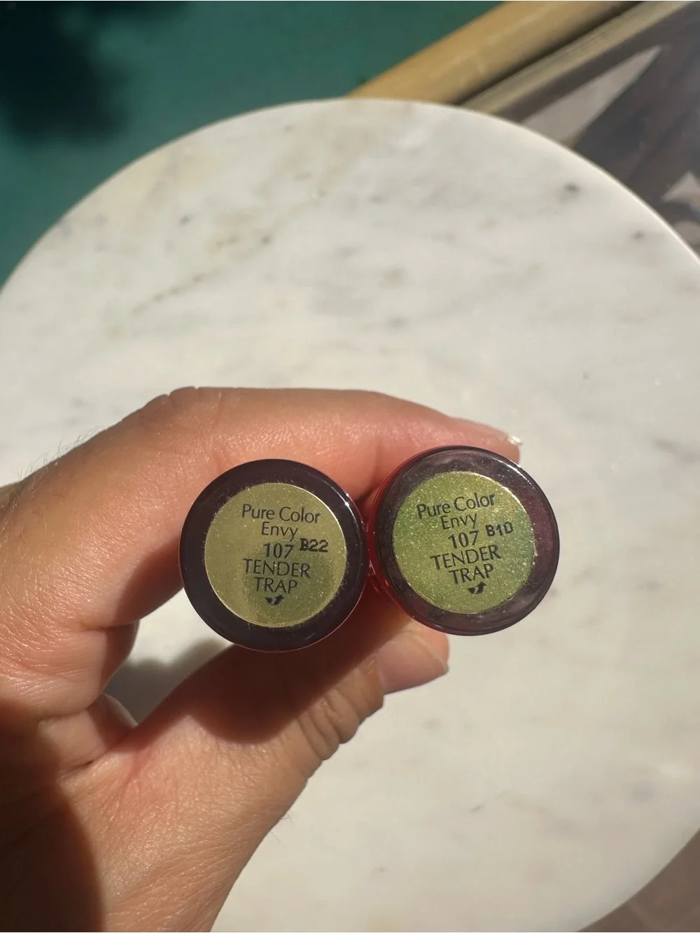 Estee Lauder Red Lip Gloss Duo with Gold Caps